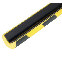 Profilo paracolpi C25R - magnetico - per superfici angolari - forma arrotondata - giallo/nero - 1 m - Durable