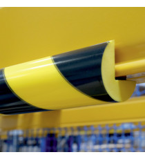 Profilo paracolpi C25R - magnetico - per superfici angolari - forma arrotondata - giallo/nero - 1 m - Durable