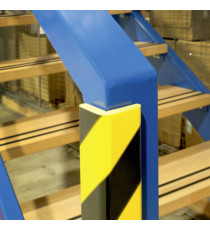 Profilo paracolpi C35 - magnetico - per superfici angolari - forma squadrata - giallo/nero - 1 m - Durable