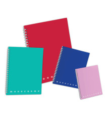 Quaderno Monocromo - A5 - 70 fogli - 80 gr - s/fori - spiralato - 1 rigo - Pigna