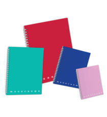 Quaderno Monocromo - A5 - 70 fogli - 80 gr - s/fori - spiralato - 1 rigo - Pigna