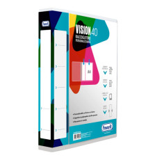 Raccoglitore personalizzabile Vision - 22 x 30 cm - 4 anelli a D 40 mm - dorso 6 cm - neutro - Favorit