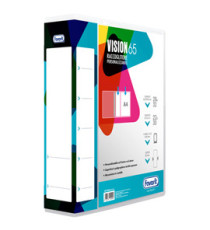 Raccoglitore personalizzabile Vision - 22 x 30 cm - 4 anelli a Q 65 mm - dorso 8,5 cm - neutro - Favorit