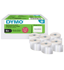 Rotolo 320 etichette LW 2234188 - 54 x 70 mm - carta - multiuso - bianco - Dymo - value pack 6 pezzi