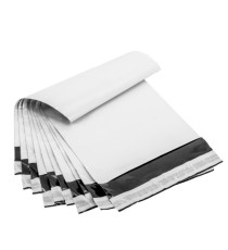 Sacchetto - per corrieri - 17 x 25 x 5 cm - PE - bianco - conf. 100 pezzi