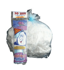 Sacchi - 50 x 60 cm - 30 L - 16 micron - MDPE/HDPE - azzurro trasparente - Rolsac - conf. 20 pezzi