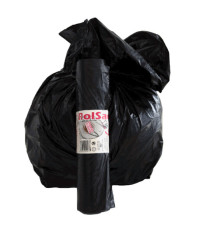 Sacchi - 55 x 70 cm - 38 L - 19 micron - MDPE/HDPE - nero - Rolsac - conf. 30 pezzi