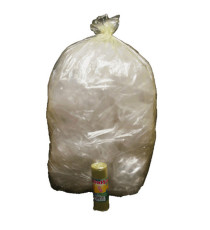 Sacchi - 70 x 110 cm - 110 L - 22 micron - MDPE/HDPE - giallo trasparente - Rolsac - conf. 10 pezzi