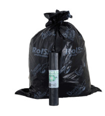 Sacchi - 72 x 110 cm - 110 L - 47 micron - MDPE/HDPE - nero - Rolsac - conf. 10 pezzi