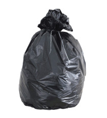 Sacchi - 80 x 110 cm - 130 L - 49 micron - MDPE/HDPE - nero - Rolsac - scatola 100 pezzi