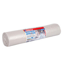 Sacchi per rifiuti - 90 x 120 cm - 160 L - 45 micron - LDPE - ambra trasparente - Geko - rotolo da 6 sacchetti