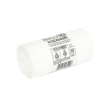 Sacco rifiuti - HDPE - 45 x 55 cm - 20 L - 15my - bianco - Bio Extrusion - conf. 30 pezzi