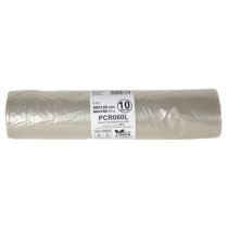 Sacco rifiuti - PCR - 90 x 120 cm - 120 L - 60 gr - neutro -Bio Extrusion - conf. 10 pezzi