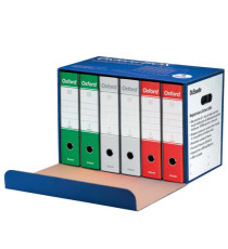 Scatola registratori Oxford box Italia G85 - dorso - 8 cm - protocollo 23 x 33 cm - colori assortiti - Esselte - conf. 6