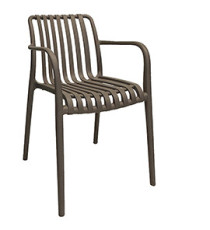 Sedia Nives - 56 x 42 x 81 cm - PP - tortora - Verdelook