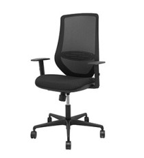 Sedia operativa Mardos - con braccioli regolabili - tessuto - nero - Piqueras y Crespo