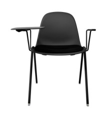 Seduta attesa Bolla - con braccioli fissi e tavoletta - nero - Unisit