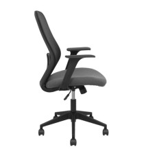 Seduta operativa Ergo 529 - con braccioli fissi - tessuto - grigio - Piqueras y Crespo