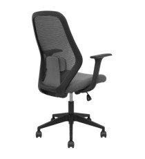 Seduta operativa Ergo 529 - con braccioli fissi - tessuto - grigio - Piqueras y Crespo