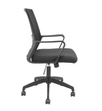 Seduta operativa Ergo 535 - con braccioli fissi e schienale in rete - nero - Piqueras y Crespo