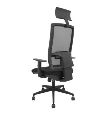 Seduta operativa Horna - con braccioli e poggiatesta - tessuto - nero - Piqueras y Crespo