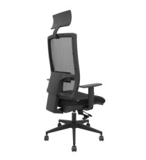 Seduta operativa Horna - con braccioli e poggiatesta - tessuto - nero - Piqueras y Crespo