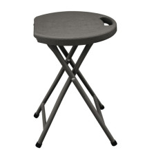 Sgabello Horeca - pieghevole - 44 x 30 x 30 cm - acciaio/HDPE - noce - Garden Friend