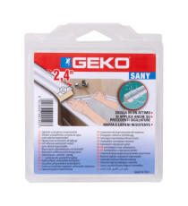 Sigillante adesivo SANY - per doccia e lavabi - 2,2 cm x 2,4 m - PIB - bianco - Geko
