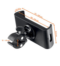Supporto per tablet con morsetto tubolare - TOUGH CLAMP XL - da 7 a 13 con cover - ruotabile di 360° - Durable