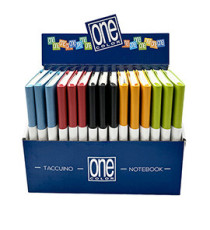 Taccuini One Color - A6 - rigata - 64 fogli - 70 gr - Blasetti - display 15 pezzi