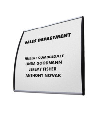 Targa da parete Wayfindig System Curved - A6 - Showdown