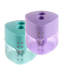 Temperamatite Grip Auto - 2 fori - c/serbatoio - Faber-Castell