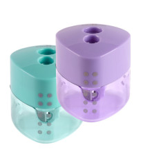 Temperamatite Grip Auto - 2 fori - c/serbatoio - Faber-Castell