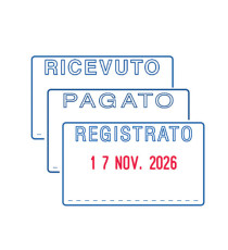 Timbro Professional datario 3 testi 5430  + RICEVUTO/PAGATO/REGISTRATO - 4 mm - autoinchiostrante - Trodat