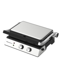 Tostiera piatta elettrica TOSTONE PLUS - 41 x 25 x 7,5 cm - 600 W - nero/argento - Melchioni family