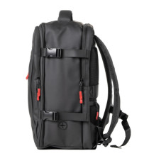 Zaino Cabin Bag Drop2Go - 25 x 20 x 40 cm - gomma - nero - In Tempo