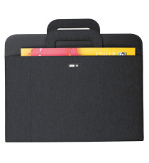 Portablocco - tessuto - c/anelli - nero - 28,5x36 cm - City Time