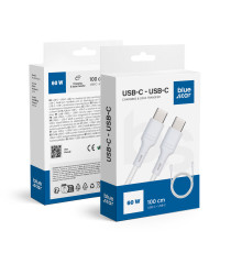 Cavo di ricarica da USB-C a type-c usb-c Blue Star 1mt 3A 60w bianco per ricarica e trasferimento dati Quick Charge
