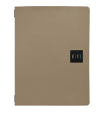 Porta menù Talk - 3 inserti doppi inclusi - A4 - 24,3 x 31,6 cm - beige - Stilcasa