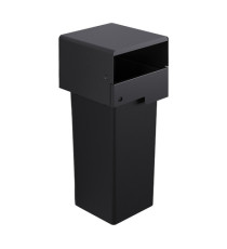 Portarifiuti MODULA - murale - coperto - con contenitore - 41,5 x 41,5 x 107,5 cm - 73 L - antracite - Stilcasa