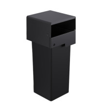 Portarifiuti MODULA - murale - coperto - con contenitore - 41,5 x 41,5 x 107,5 cm - 73 L - antracite - Stilcasa