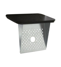 Posacenere murale - acciaio - 17,5 x 10,5 x 34 cm - 2 L - corten - Stilcasa