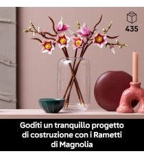 Lego The Botanical Collection - Rametti di magnolia - Lego 11510 5 Magnolie Artificiali Anni 18+ 435pz