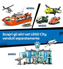 Lego City - Elicottero della Guardia Costiera - Lego 60503 con Porte Scorrevoli, Verricello, 4 Minifigure e squalo Anni 7+ 551pz