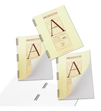 Blocco Architetto - spiralato - 220 x 297mm - 100 gr - 40 fogli - 10mm - Pigna