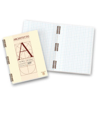 Blocco Architetto - spiralato - 220 x 297mm - 100 gr - 40 fogli - 10mm - Pigna