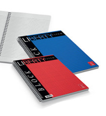 Blocco Liberty Block spiralato - 22x29,7cm - 4 fori - microperforato - 70 gr - 80 fg - 1 rigo - Pigna