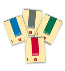 Blocco Pignastyl spiralato - A5 - 150 x 210mm - 80gr - 60 fogli - 1 rigo - Pigna