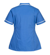 Camice da donna - maniche corte - elasticizzato - taglia L - azzurro - Portwest