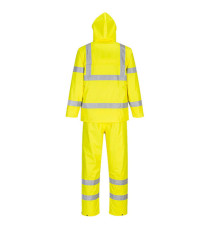 Completo antipioggia HiVi - ripiegabile - impermeabile - L - giallo fluo - Portwest
